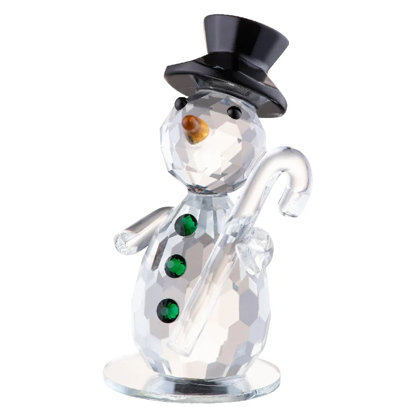 Galway Living Top Hat Snowman Crystal Figurine