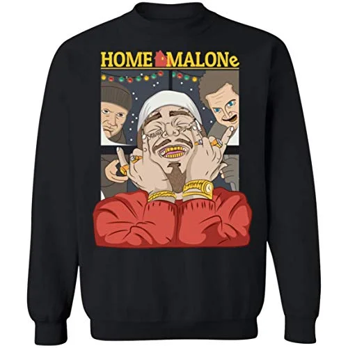 Christmas Toy Workshop GearPowers Home Malone Funny Home Alone Christmas Movie Sweater Unisex Sweatshirt Black