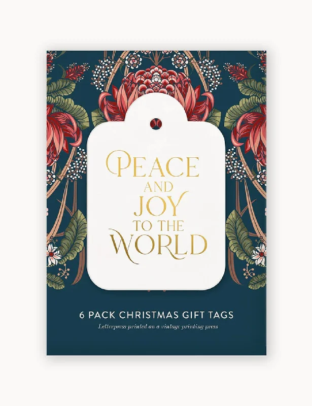 Gift Tags 6 pack "Peace and Joy"