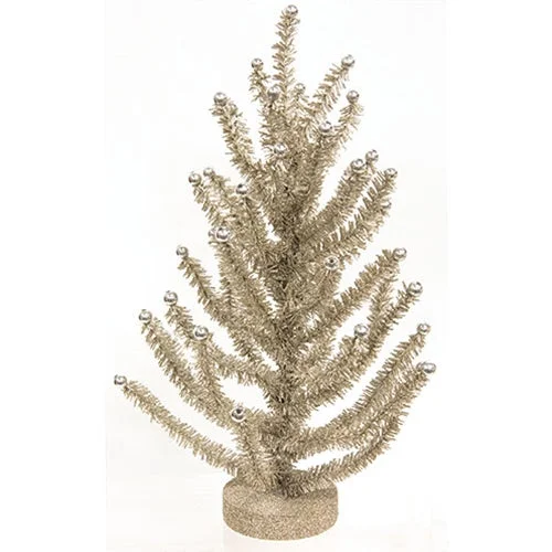 Christmas Nostalgic Memories Gleaming Celebration Tinsel Tree 14"