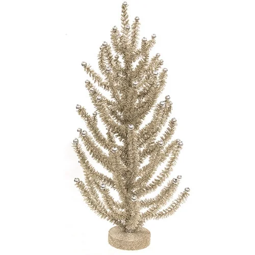 Christmas Cozy Evenings Gleaming Celebration Tinsel Tree 18"