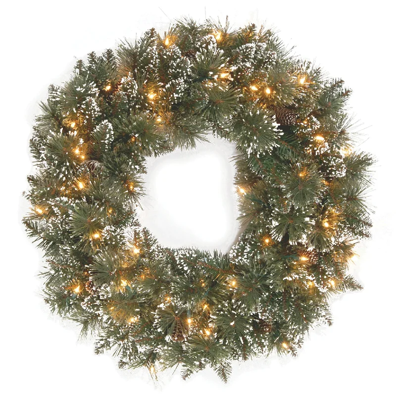 Christmas Gift Boxes Glittery Bristle Wreaths