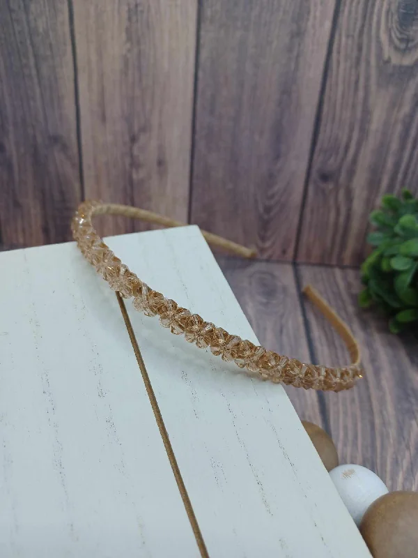 Christmas Magical Night Gold Rhinestone Beaded Headband