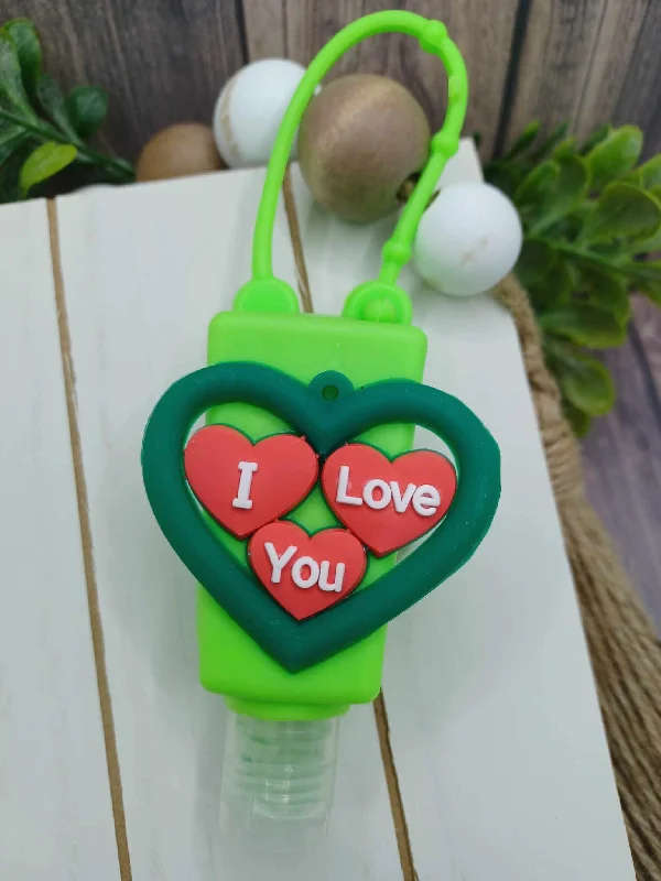 Christmas Joyful Celebration Green I love You Hand Sanitizer