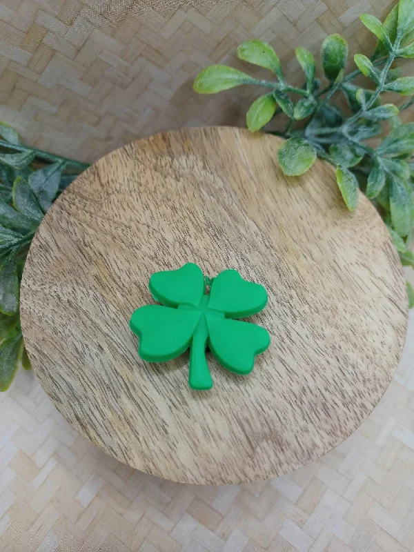 Christmas Snow Covered Streets Green Shamrock Shoe Charm Accessory
