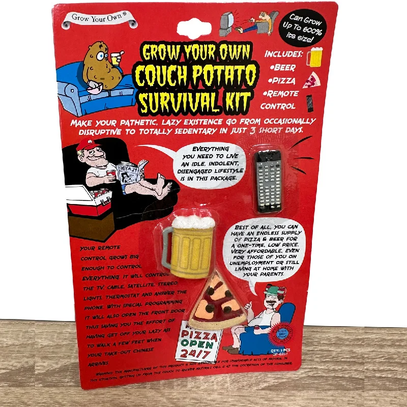 Grow A Couch Potato Survival Kit - Beer, Pizza, Remote!