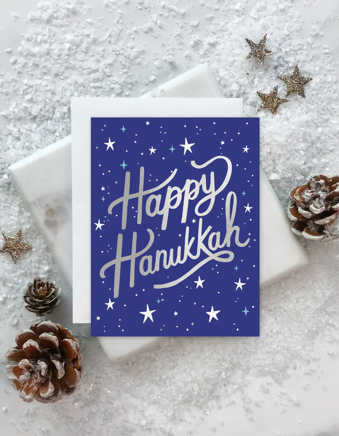 Christmas Winter Festival Hanukkah Silver Script
