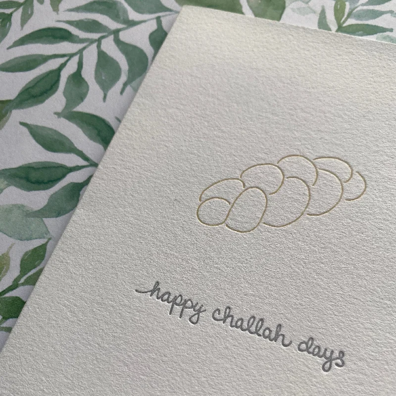 Christmas Green Wreath Happy Challah Days Holiday Cards