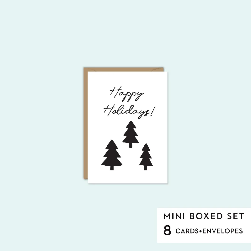 Christmas Gift Boxes HAPPY HOLIDAYS-Mini Boxed Set of 8 cards