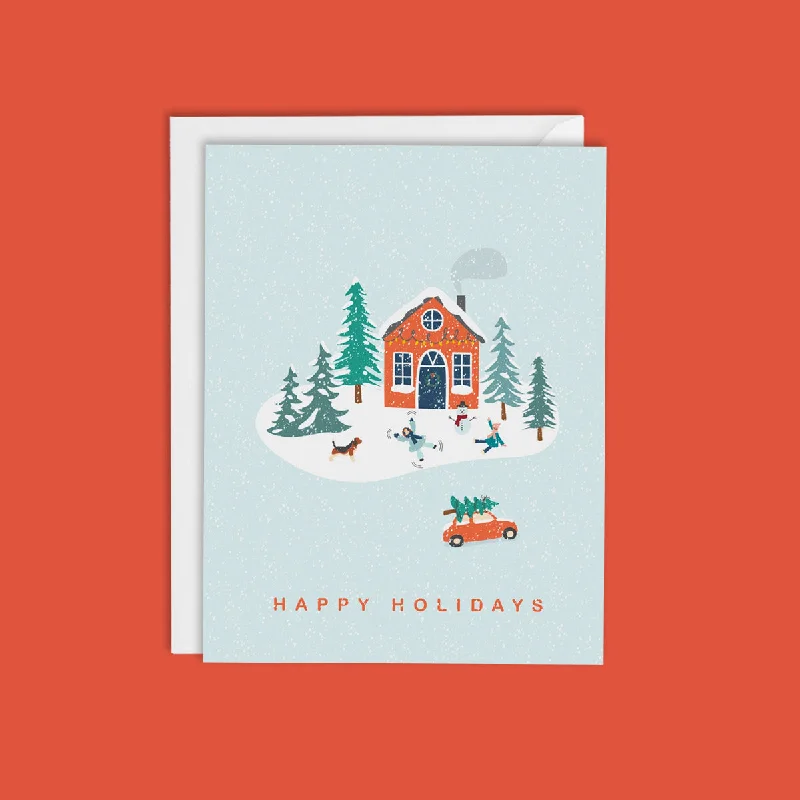 Christmas Holiday Baking HAPPY HOLIDAYS - WINTER VILLAGE CARD
