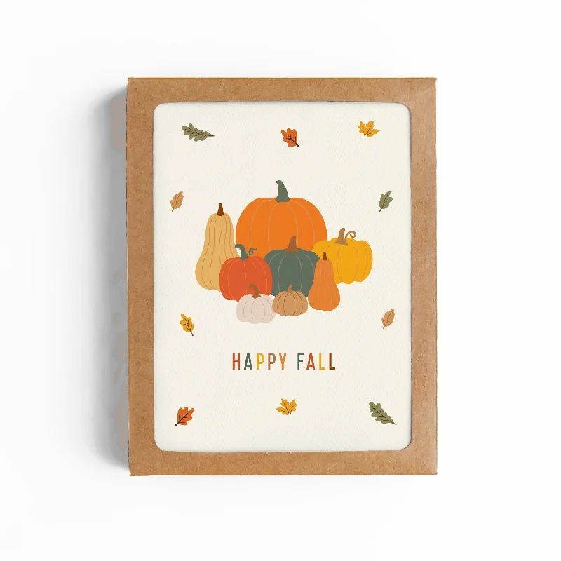 Christmas Holiday Countdown Happy Fall Pumpkins Card-Boxed Set of 6