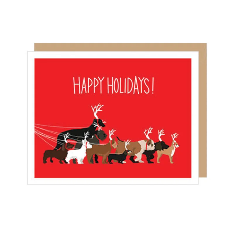 Happy Holidays Dog Greeting Card