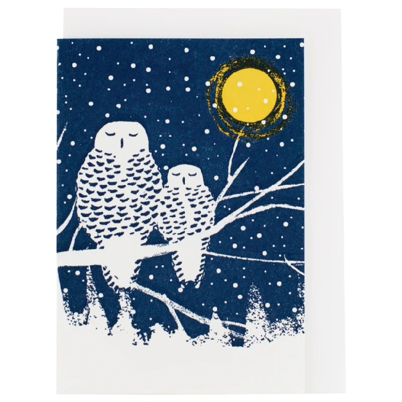 Christmas Snow Covered Village Holiday Enclosure Cards