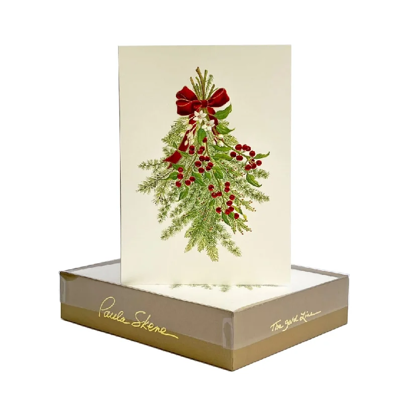 Festive Swag Holiday Note Cards, Set of 8