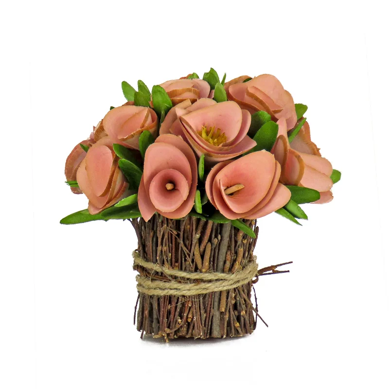 Christmas Garland Designs Artificial Floral Bundle, Pink, Decorated with Pink Floral Blooms, Twig Base, Spring Collection, 7 Inches Christmas Garland Designs Artificial Floral Bundle, Pink, Decorated with Pink Floral Blooms, Twig Base, Spring Collection, 7 Inches