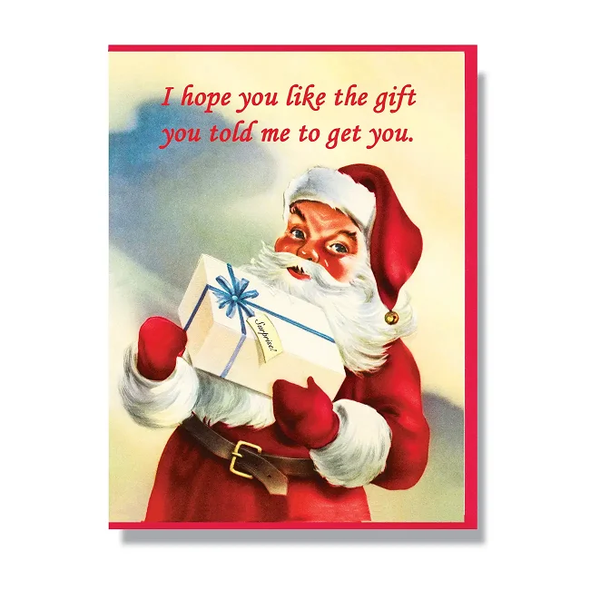 Christmas Jolly Decorations Hope You Like the Gift Christmas Card