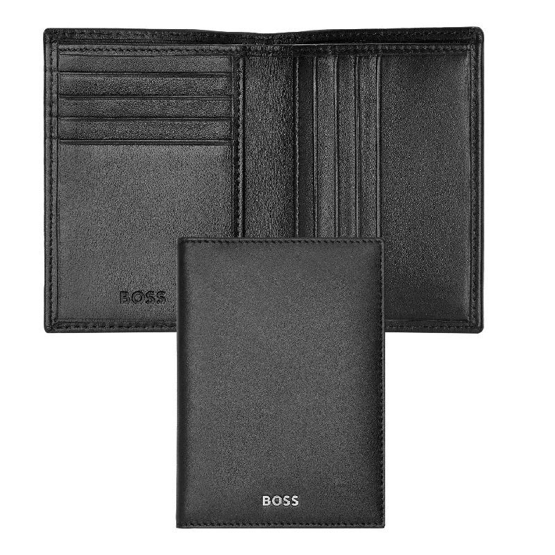 Christmas Warm Glow Hugo Boss Folding Card Holder Black HLE403A