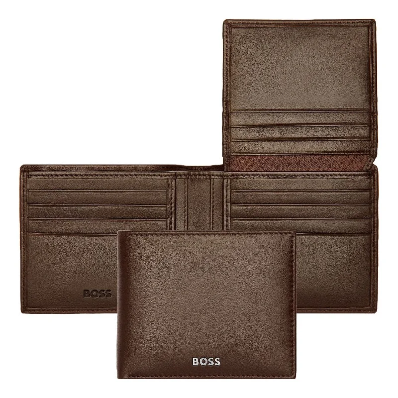 Christmas Fairy Lights HUGO BOSS Wallet with Flap Luxury Smooth Brown Leather HLY403Y