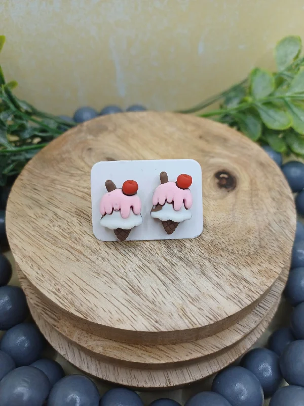 Christmas Twinkling Lights Ice Cream Sundae Earrings