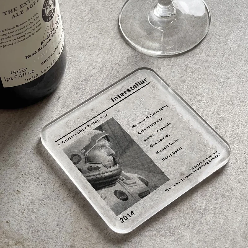 Christmas Snow Covered Streets Interstellar Movie Coffee Coaster