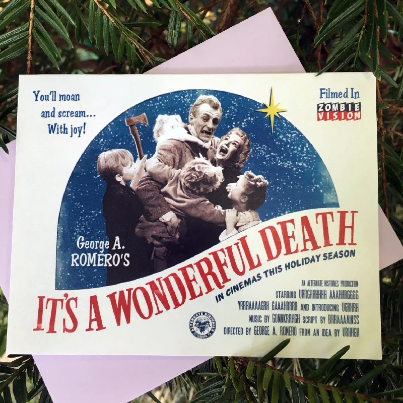 Christmas Holiday Goodies It's a Wonderful Death Holiday Card