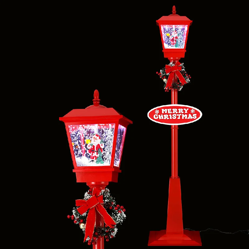 Christmas Winter Wonderland Decor 1.8M Christmas Lights Post Lamp LED Outdoor Decorations