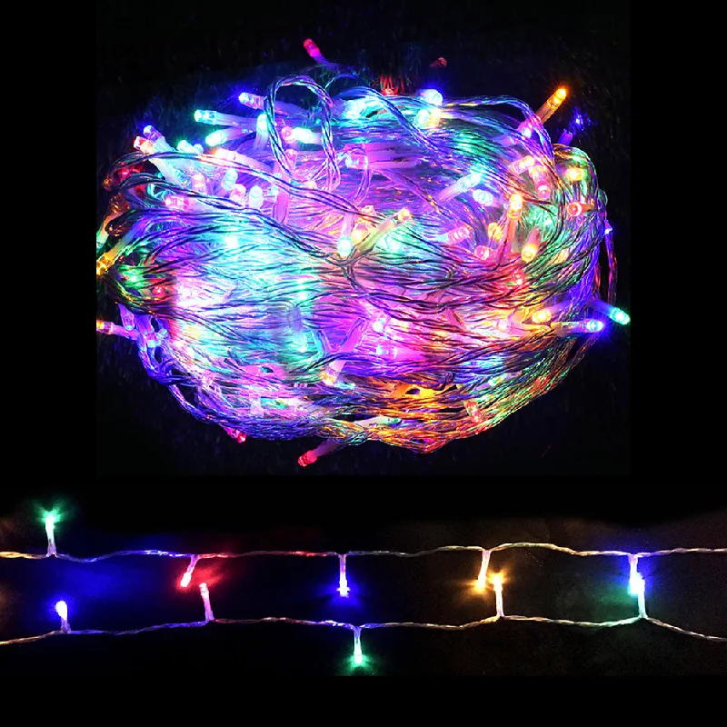 Christmas Glittering Stars 100M Christmas Lights String Light 500 LED - Colourful