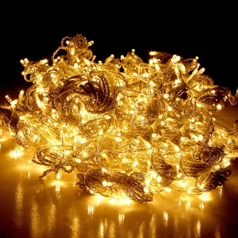 Christmas Homemade Crafts 6X3M Christmas Lights Curtain Light 600 LED - Warm White