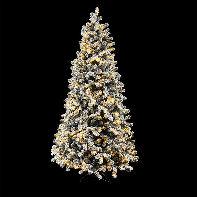 Christmas Snowfall Bliss 6ft 1.8m 350 LED Christmas Tree Snow Flocked LED Xmas Decoration 8-Light Modes Christmas Snowfall Bliss 6ft 1.8m 350 LED Christmas Tree Snow Flocked LED Xmas Decoration 8-Light Modes