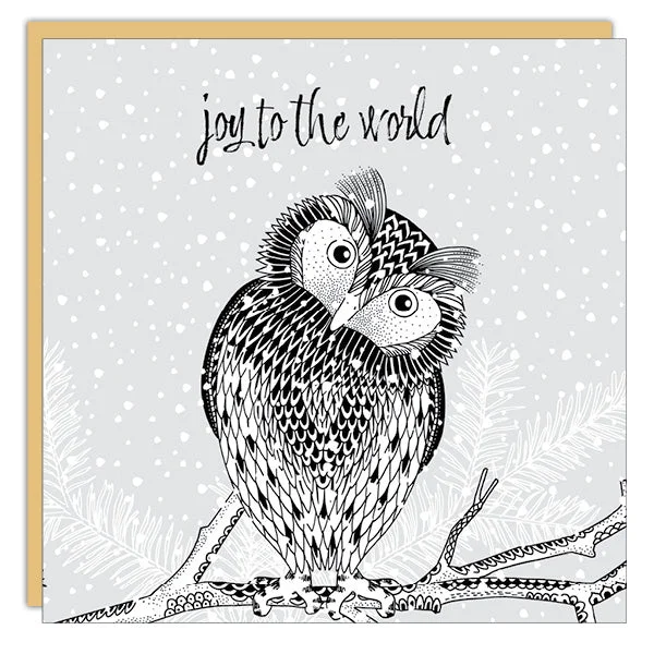 Stationery - Christmas Card - Joy Owl