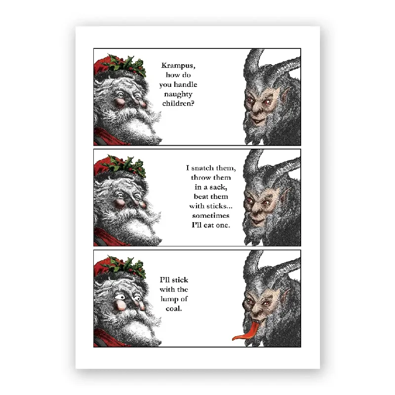 Christmas Mistletoe Magic Krampus Christmas Card