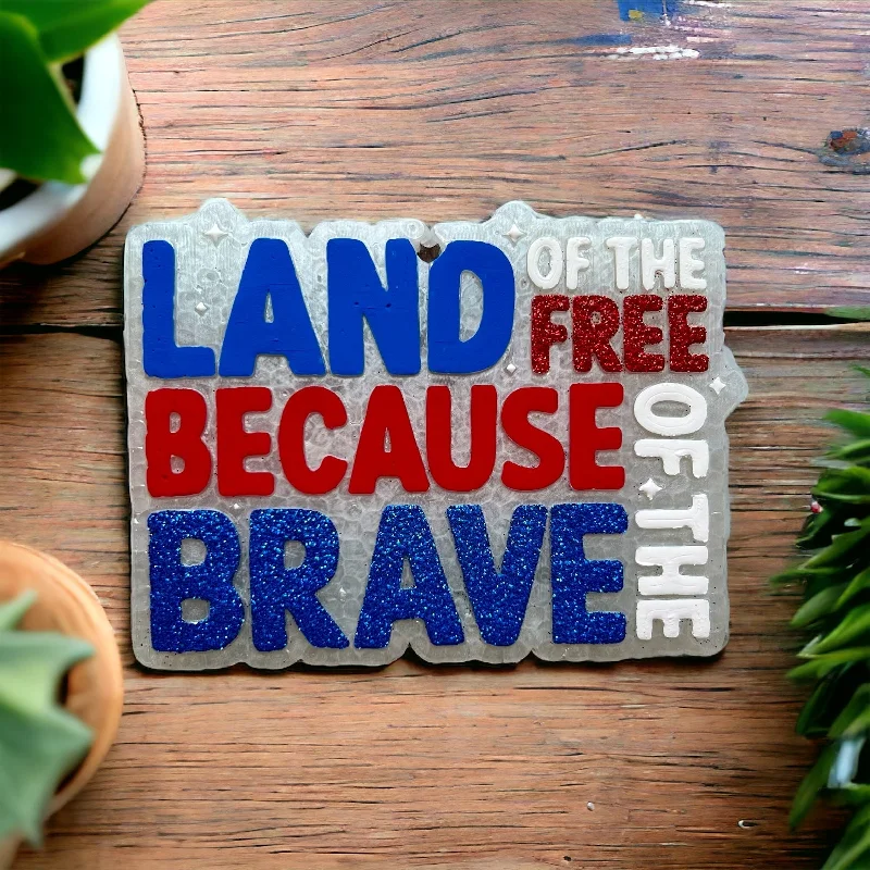 Christmas Wooden Decor Land of the Free Freshie