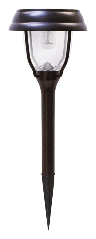 Christmas Snow Covered Village Gama Sonic  Brown  Solar Powered  LED  Garden Stake  1 pk