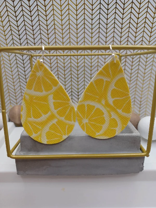 Christmas Pine Tree Farm Lemon Slices Earrings