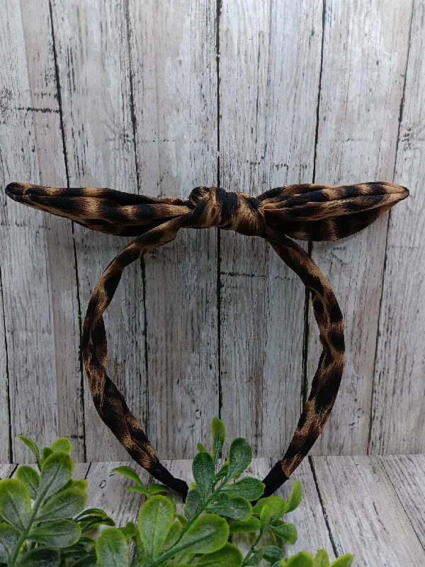 Christmas Nostalgic Memories Leopard Top Knot Headband