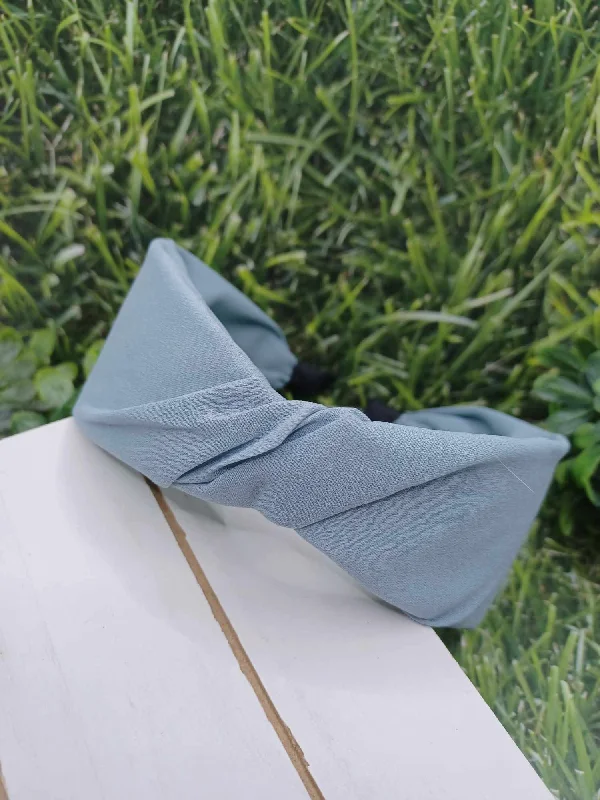 Christmas Winter Magic Light Blue Gathered Headband