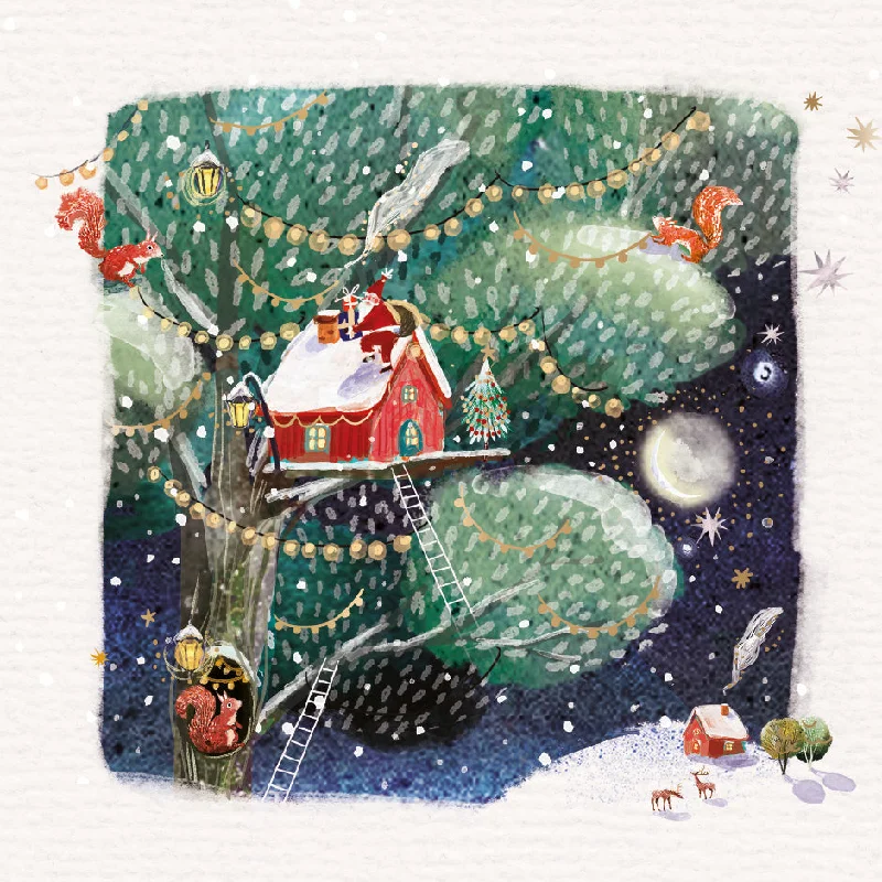 Christmas Tree House Christmas Cards Pack | Set of 8