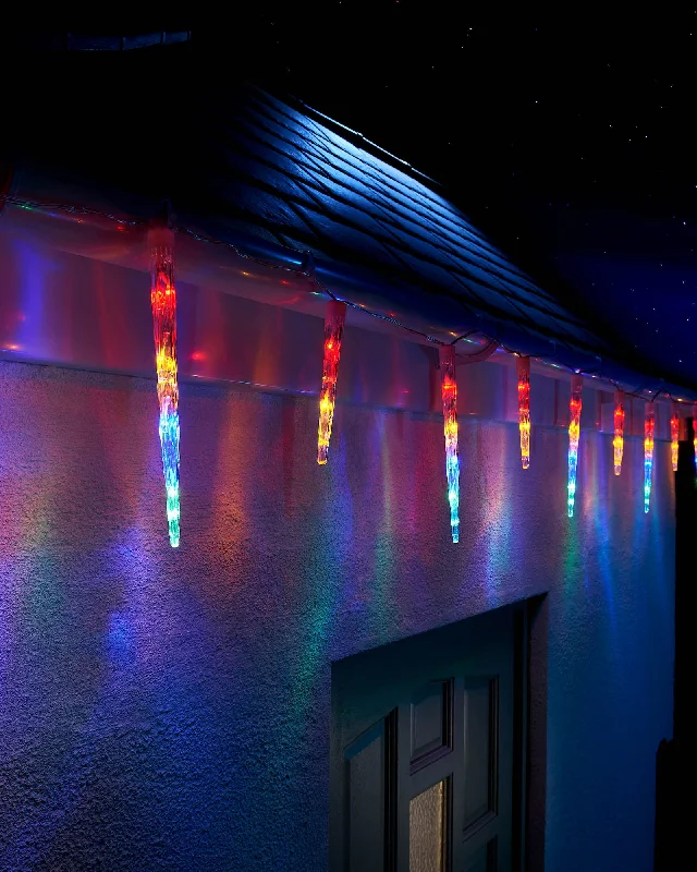 Christmas Evergreen Decorations LINK UP LED Icicle Drop Lights, Multi Colour
