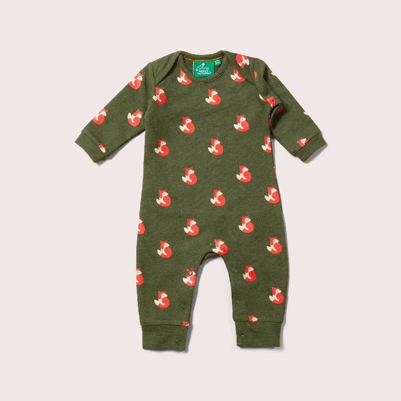 Christmas Cozy Sweaters Little Fox Organic Romper Playsuit