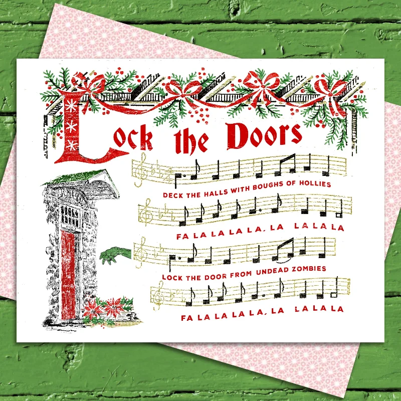Christmas Candlelight Dinner Lock the Doors Holiday Cards
