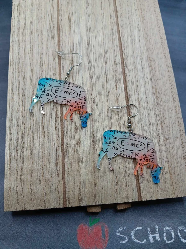 Christmas Holiday Candlelight Math Themed Earrings