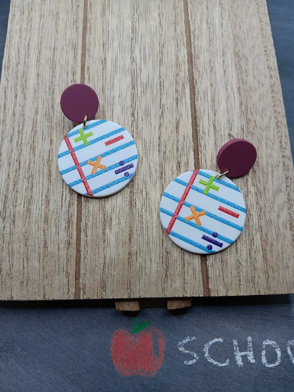 Christmas Snowfall Bliss Math Themed Earrings