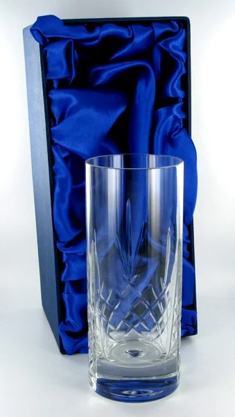 Christmas Snow Covered Village Mayfair Hi-Ball Glass with Presentation Box & Free Engraving