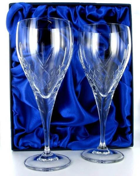 Christmas Festive Atmosphere Mayfair Wine Goblet Pair with Presentation Box & Free Engraving