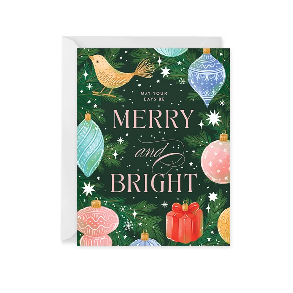 Merry and Bright Holiday Card