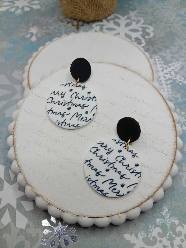 Christmas Joyful Celebration Merry Christmas Earrings