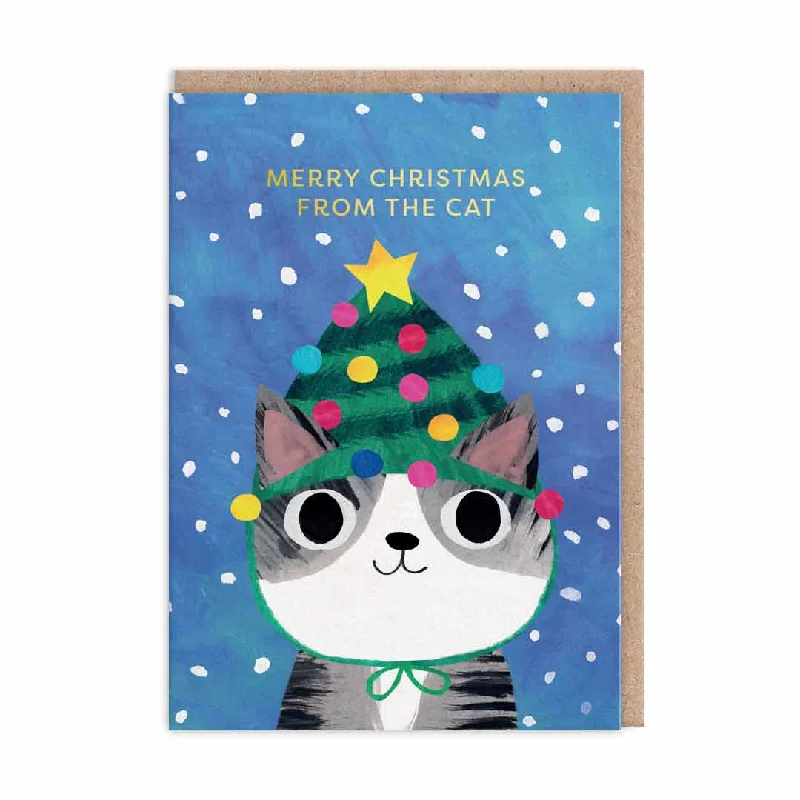 Merry Christmas From The Cat Holiday Greeting Card