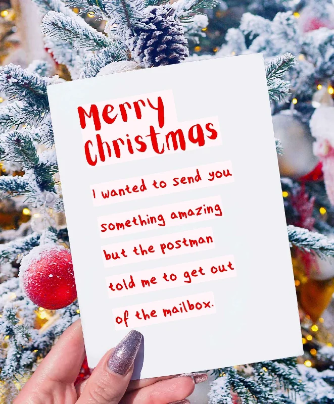 Christmas White Reindeer Merry Christmas I Wanted To Send You Something Amazing Greeting Card