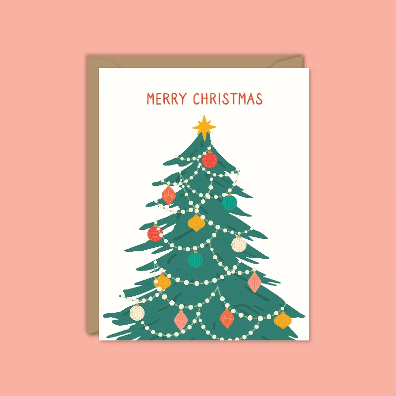 Christmas Winter Decor Christmas Tree Merry Christmas Card