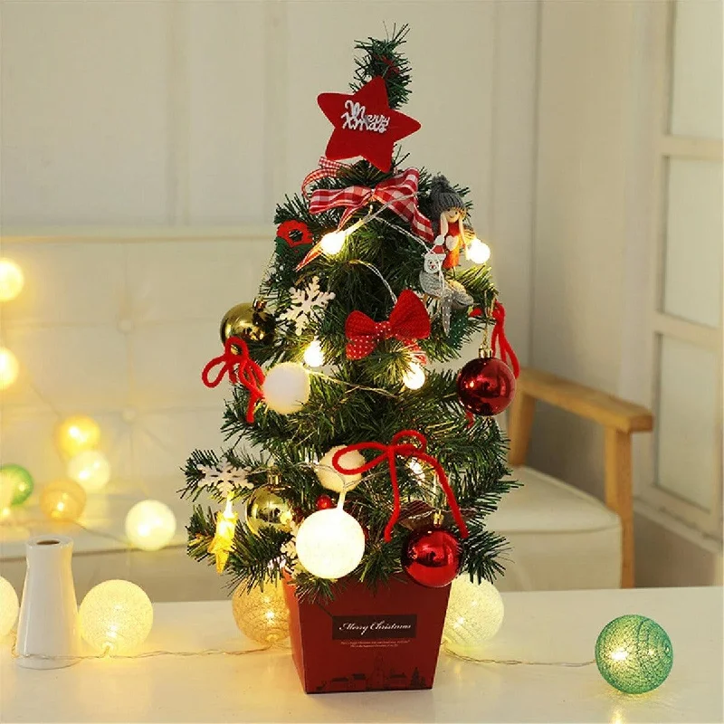 Christmas Holiday Table Mini Christmas Tree Desktop With Lights 50CM Golden